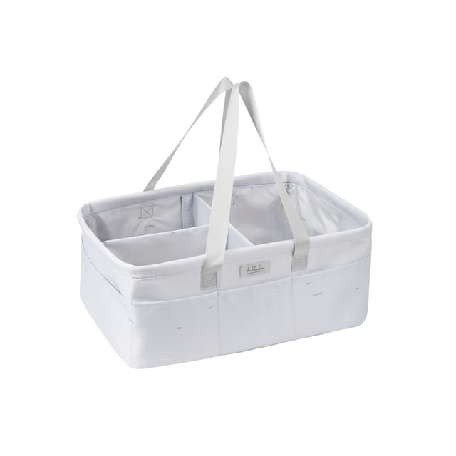 Kikkaboo Wickeltasche, Korb, Windelorganizer faltbar Griffe abnehmbare Trennwand weiß