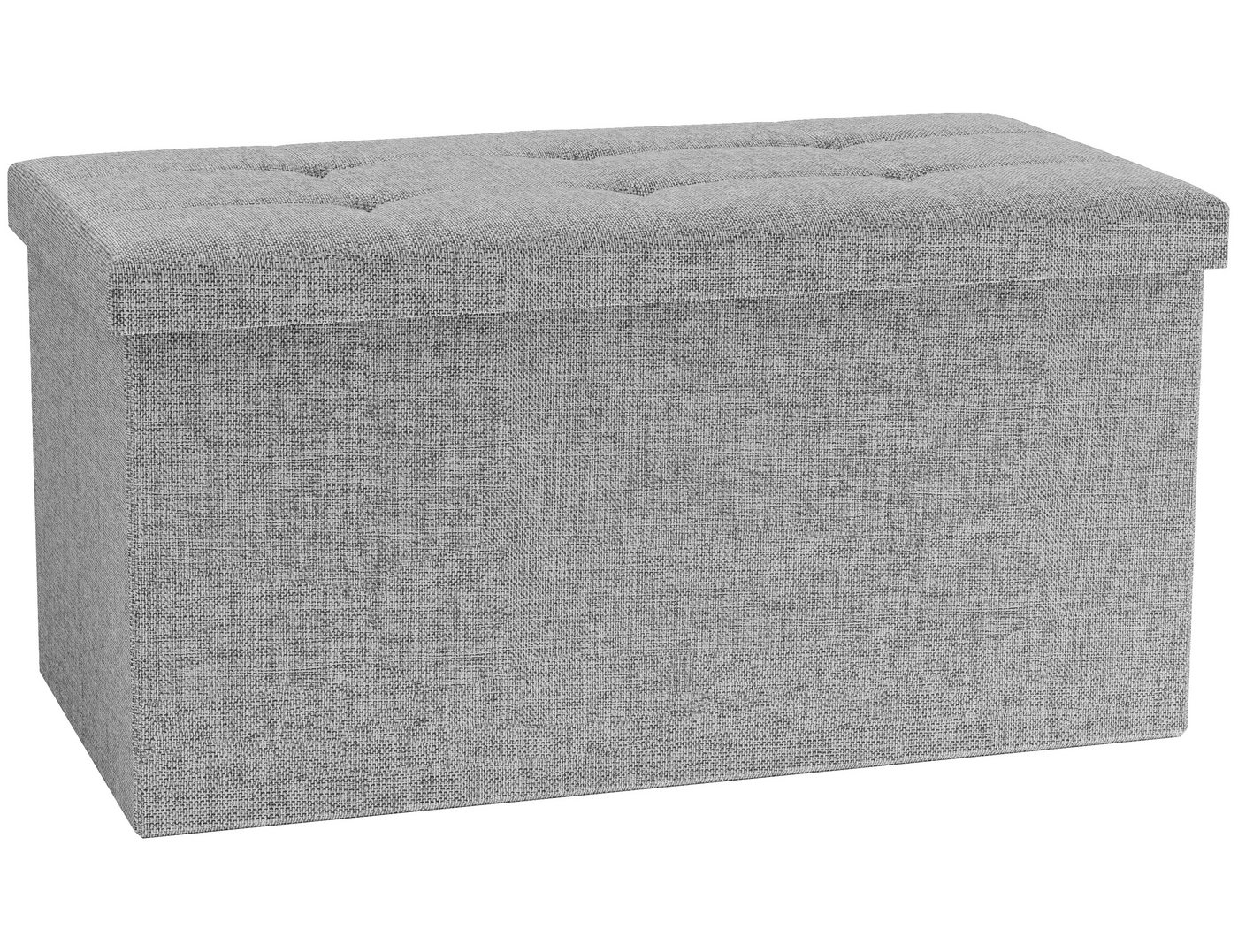 VCM Stoff Sitzbank Maße ca. H. 38 x B. 76 x T. 38 cm Kiste für flexiblen Einsatz in allen Wohnräumen Aufbewahrungsbox Sitztruhe - Boxas