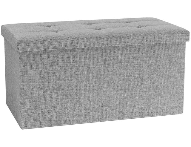 VCM Stoff Sitzbank Maße ca. H. 38 x B. 76 x T. 38 cm Kiste für flexiblen Einsatz in allen Wohnräumen Aufbewahrungsbox Sitztruhe - Boxas
