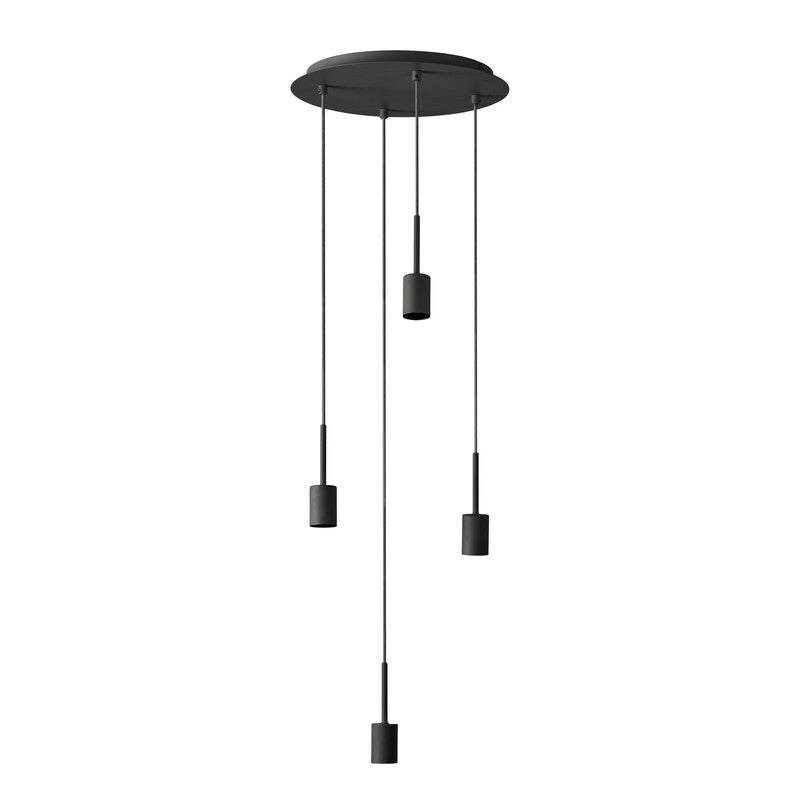 [neuwertig] B-ware Osram Pendelleuchte Hängelampe Decor Needle Plate Anthrazit 4-flammig E27 Led