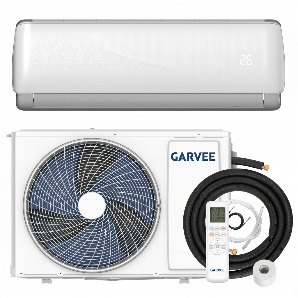 Split-klimagerät Aux Fm 24000 Btu – Seer 3.13 – Klasse A++ – Kältemittel R32 – Integriertes Wifi – Smart Home – 220-240v – Für Großes Haus, Open Space, Gewerbe