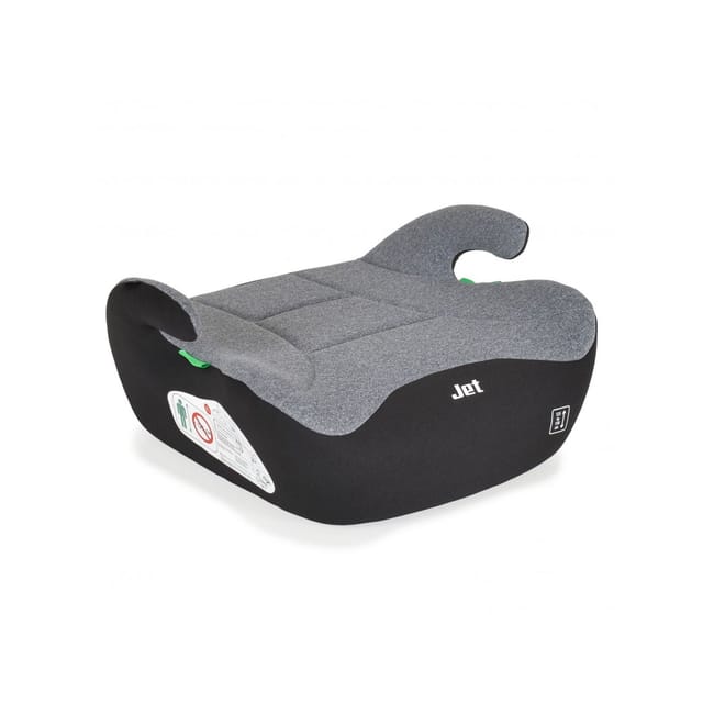 Moni Kindersitzerhöhung Jet i-Size (125-150cm) Gruppe 3 Armlehne Bezug waschbar grau/schwarz
