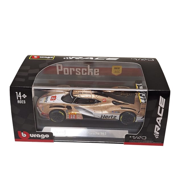 Bburago 18-38317 - Modellauto - Porsche 963 Hertz Team JOTA #12 (Maßstab 1:43) Sammler Motorsport