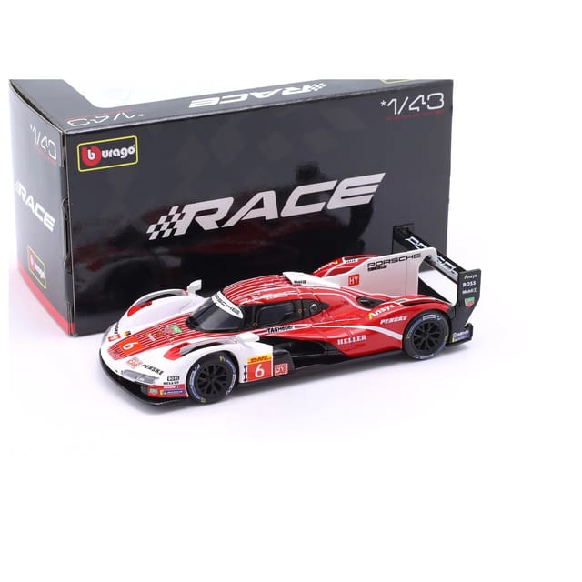Bburago 18-60057 - Modellauto - Porsche 963 PENSKE #6, '24 (Maßstab 1:43) Sammler Motorsport Rennauto