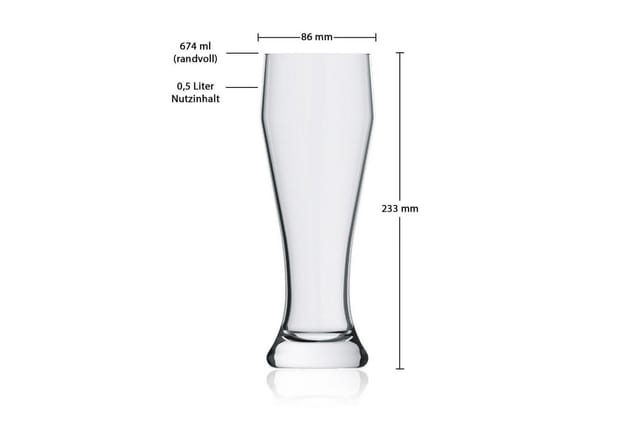 Rastal Weizenbiergläser Ranft 0,5 l 6er Set