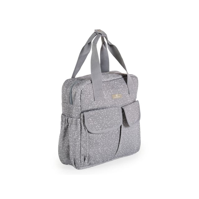 Cangaroo Wickeltasche Mivida Clips Wickelunterlage Reißverschluss Schultergurte grau