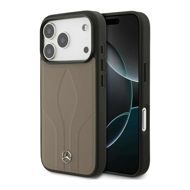 Mercedes Apple Leather The Move MagSafe iPhone 17 Pro Hülle Braun