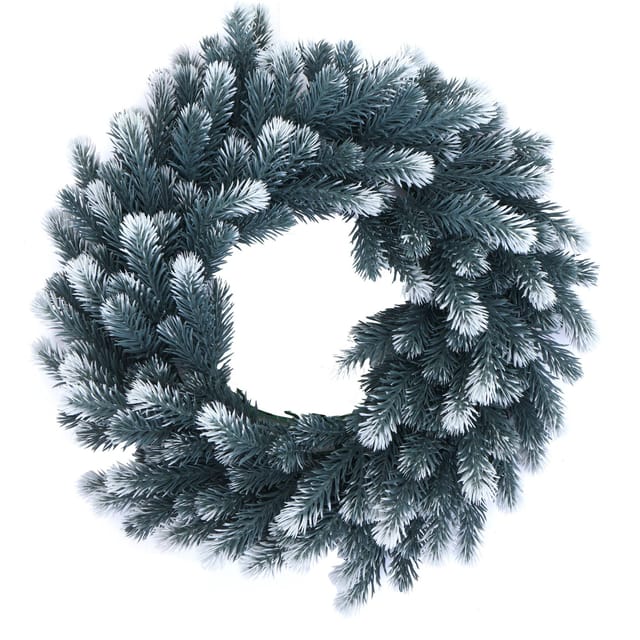Künstlicher Kranz MCW-O98, Türkranz Tischkranz, Deko künstlich Ø 60cm ~ Tanne mit Schnee