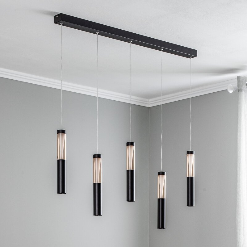 [gebraucht] B-ware Lucande Pendelleuchte Pendellampe Led Schwarz Danson Esszimmer Küche Wohnzimm270