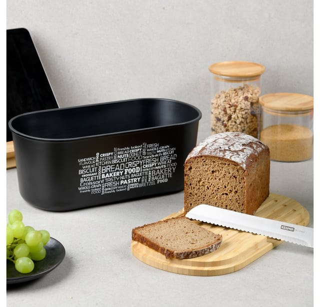 KESPER Brotbox, schwarz, FSC