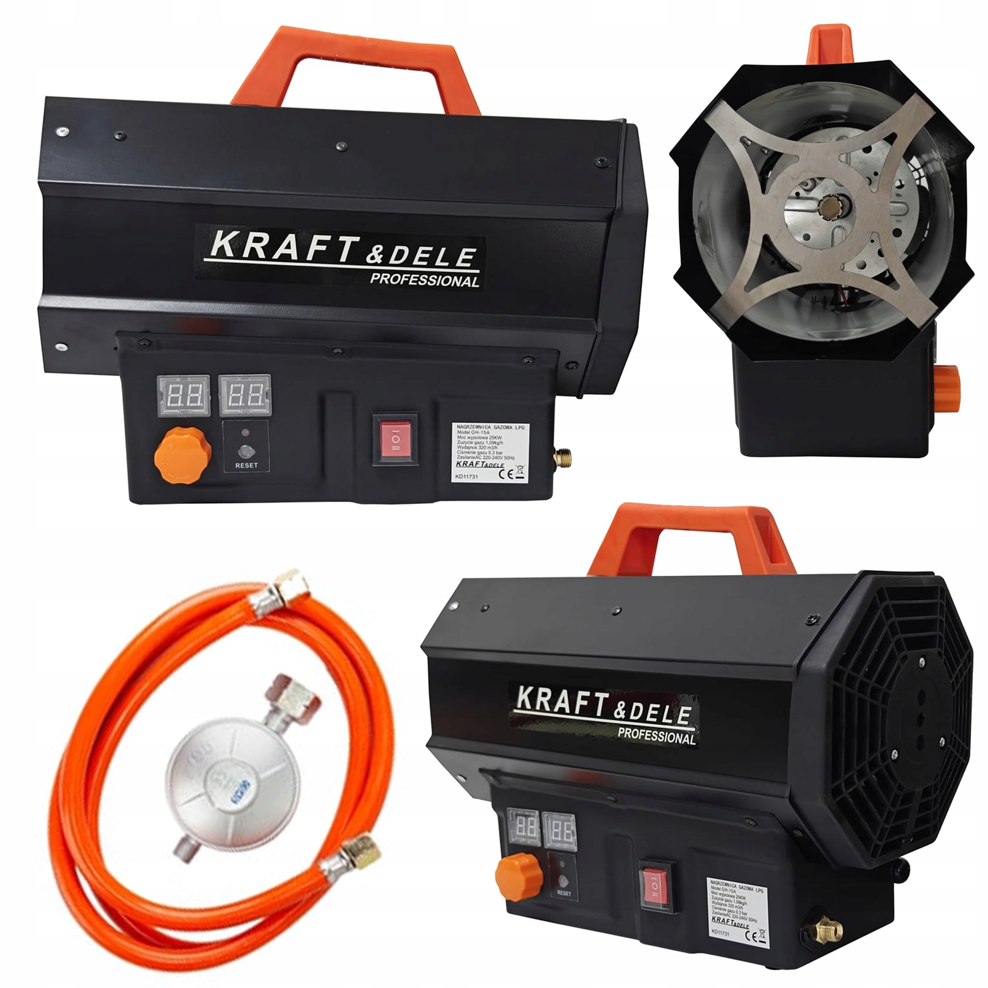 Flüssiggas-heizgerät 1,09 Kg/h 320 M³/h 25 Kw Kraft&dele Automatischer Reduzierer