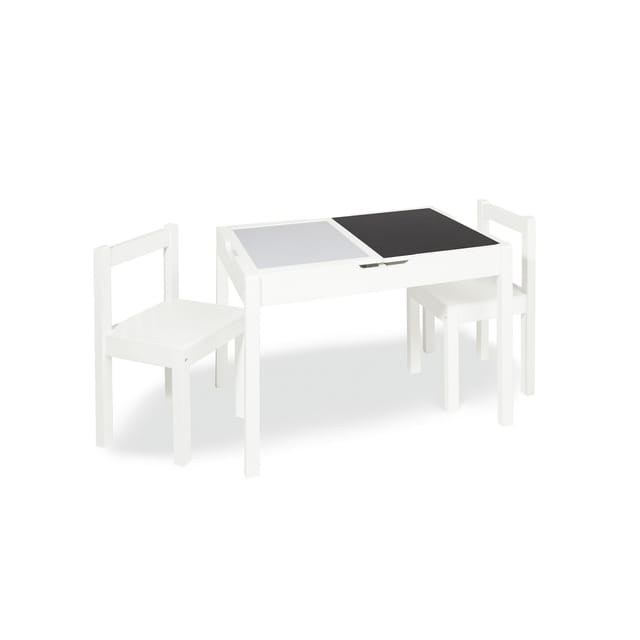 Tischplatten-Set mit Magnettafel und Tafellack für Kindersitzgruppe „Linnea”, weiß, 2-tlg.