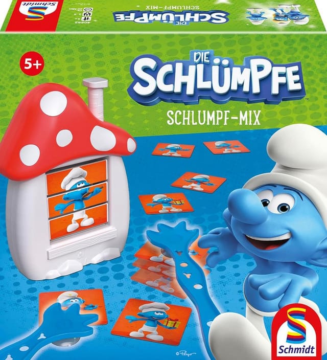 Schmidt Die Schlümpfe Schlumpf Mix Kinderspiel Actionspiel 2–4 Spieler Cartoon Spaß