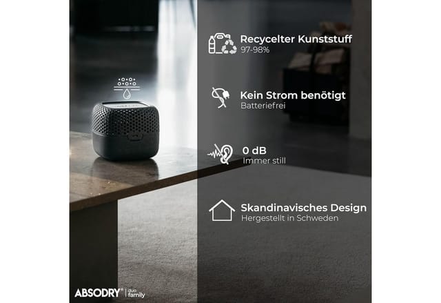 Absodry Duo Family Series 3 Raumentfeuchter für 30 m³, waldgrün