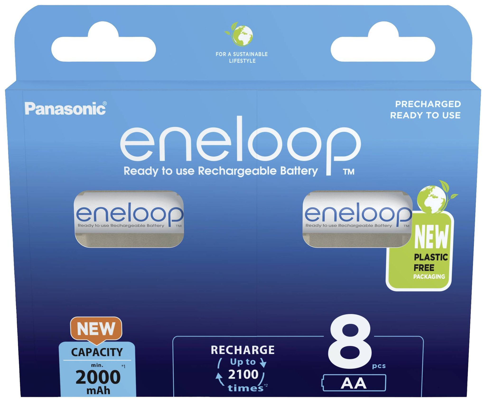 [neuwertig] B-ware Eneloop Hr06 Mignon (aa)-akku Nimh 2000 Mah 1.2 V Batterie Ladebatterie Akku