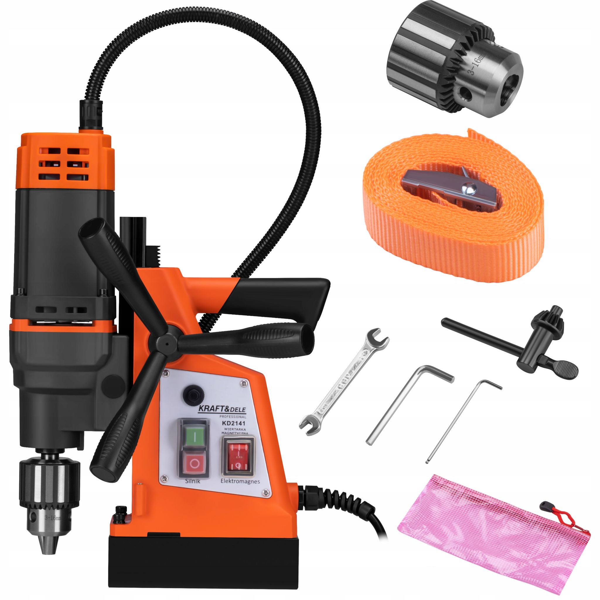 Magnetische Tischbohrmaschine 2200w 17000n Elektrisch + Zubehör Kd2141