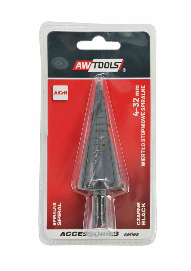 AWTOOLS Stufenspiralbohrer 4-32 mm AICrN Schwarz