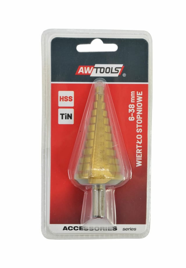 AWTOOLS HSS-Zinn Stufenbohrer 6-38 mm
