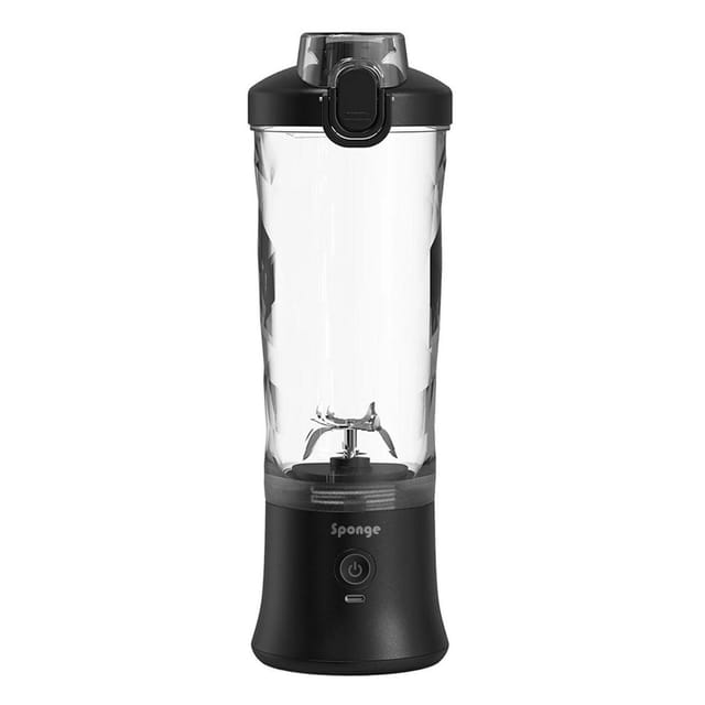 Sponge 600ml Shaker USB-C Schwarz elegant und ergonomisch