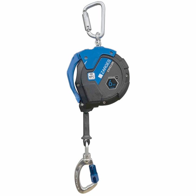 Zarges Fall Protection Exhelon Höhensicherunsgerät mit Stahlseil Vertical Use Edelstahl Länge 6,0m