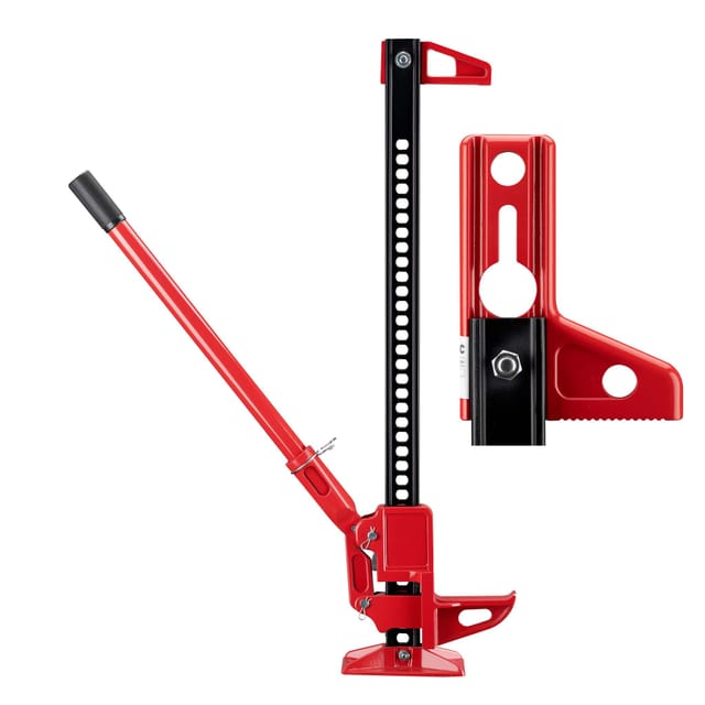 Wiltec Farm Jack – Profi-Klemm-Set, 60‘‘ Wagenheber bis 3000 kg und max. 135 cm Hubhöhe mit obere Klemme