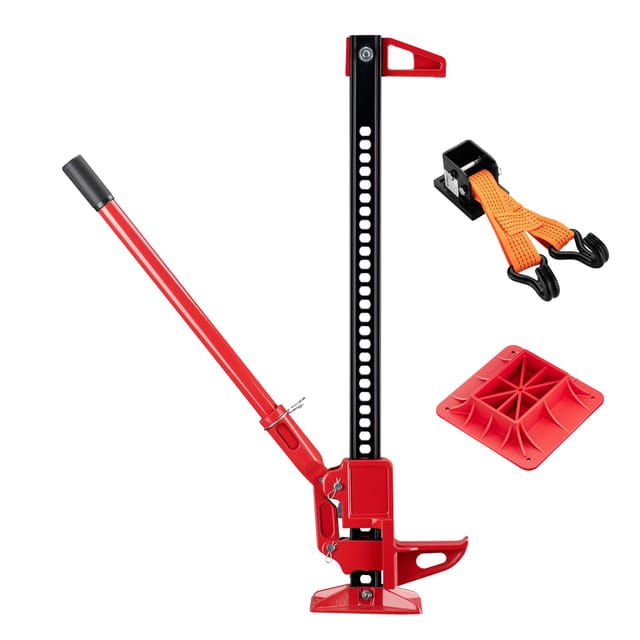 Wiltec Farm Jack – Kompakt-Offroad-Set für ATV/Anhänger, Wagenheber bis 3000 kg mit Unterlegplatte und Radhebe-Adapter