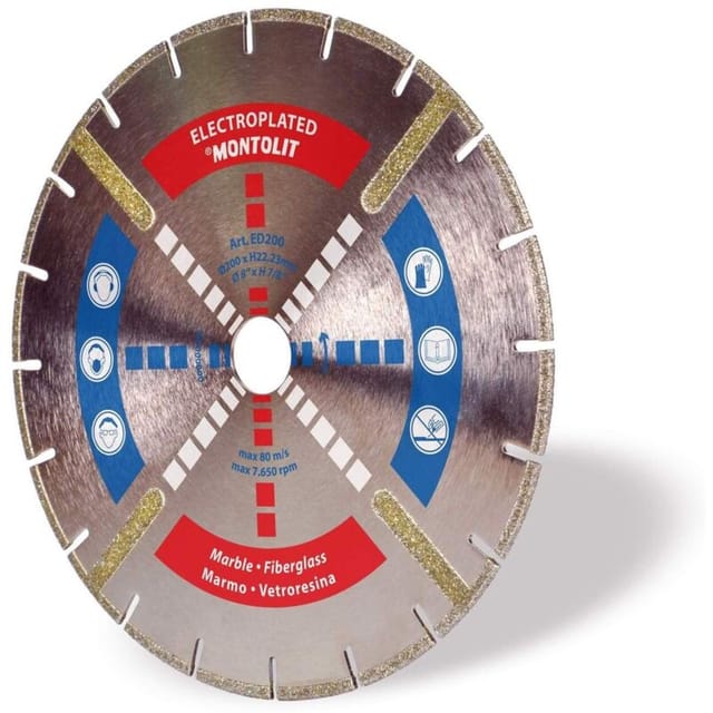 Diamantscheibe 230 Mm Fž£r Marmor Und Fiberglass Montolit Electroplated Ed230p