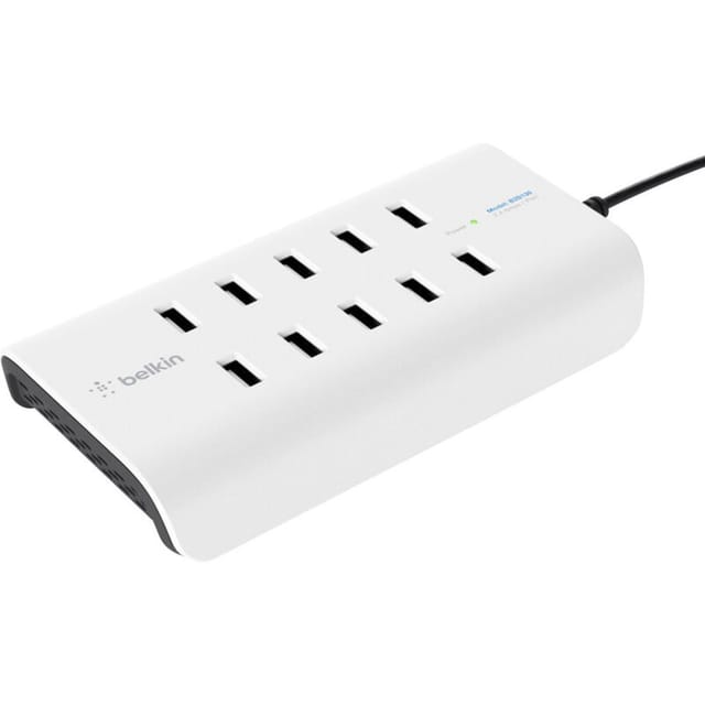 Rockstar 10-Port USB-Lad. 120W, 2,4A je Port,weiß B2B139vf - Belkin