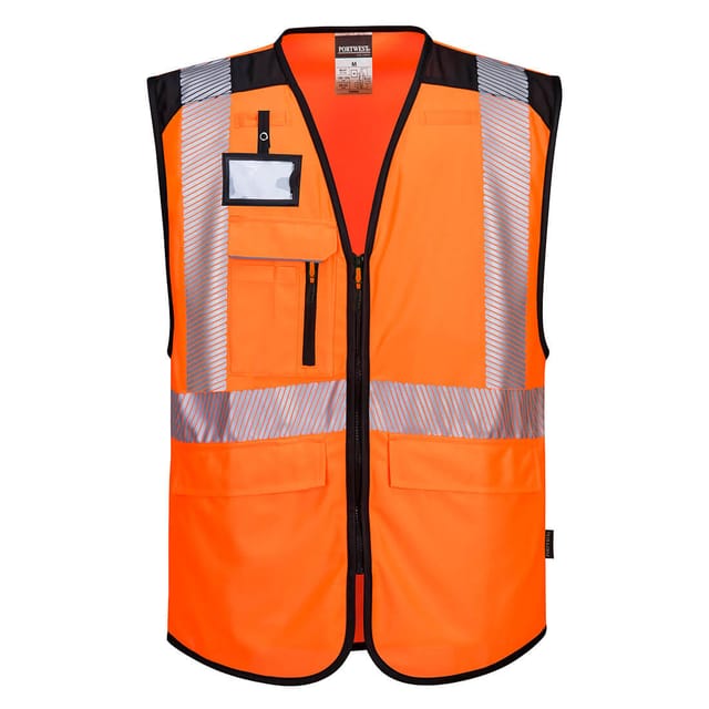 PW3 Executive Warnweste (Orange/Schwarz, XXL)