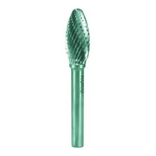 Hartmetall-Frässtift flh ø 12 mm Kopflänge 32 mm Schaft-Ø 6 mm Verzahnung kvz 4 - 116220 - Ruko