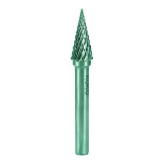 Frässtift skm ø 10 mm Kopflänge 20 mm Schaft-Ø 6 mm Hartmetall Blank Verzahnung kvz 4