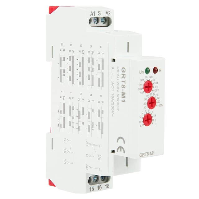 Grt8-m1 Multifunktions-zeitrelais, 10 Funktionen, Din-schienenmontage, 230 V Wechselstrom