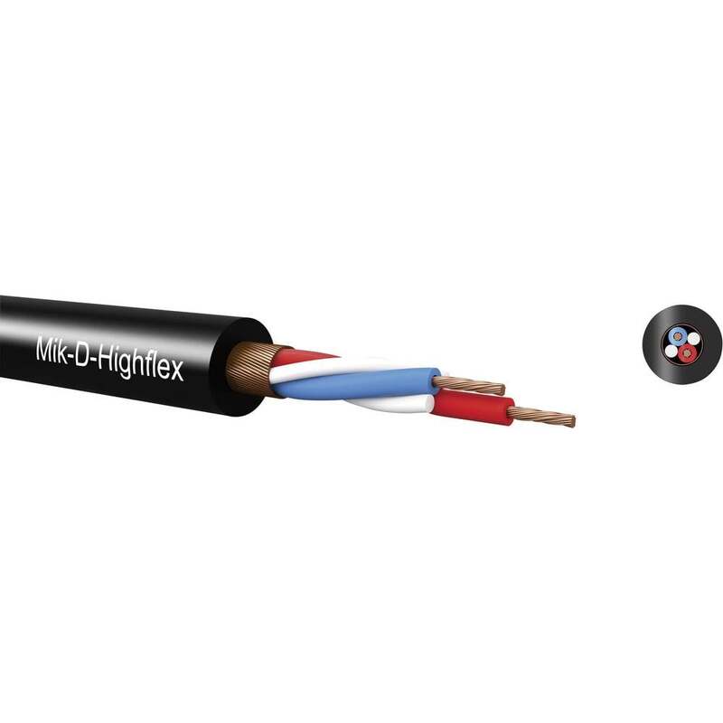 [neuwertig] B-ware Kabeltronik Mikrofonkabel Audiokabel Mik-d-classic Schwarz 2 X 0.22mm² 100m