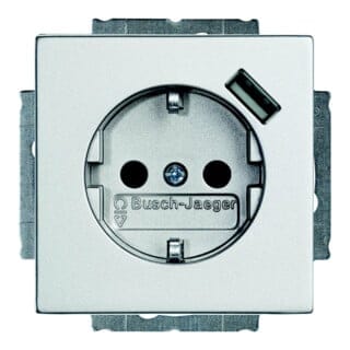BUSCH JAEGER 20 EUCBUSB-83 Busch-USB-Ladestation, Steckdosen-Einsätze, SCHUKO® USB-Steckdose futur-'1009779'