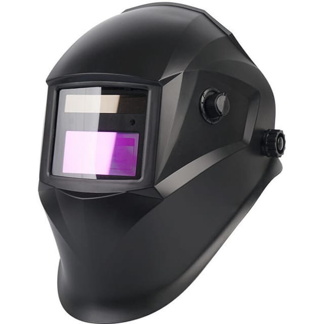 Schweißhelm, Automatik-Schweißhelm mit großem Sichtfeld, einstellbarer Schutzbereich Din 9-13, mit 2 Sensoren und 5 Linsen, für