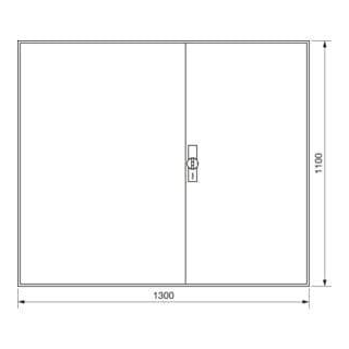 Hager Zählerschr.,univ. Z,1100x1300x205mm,SKII ZB35S
