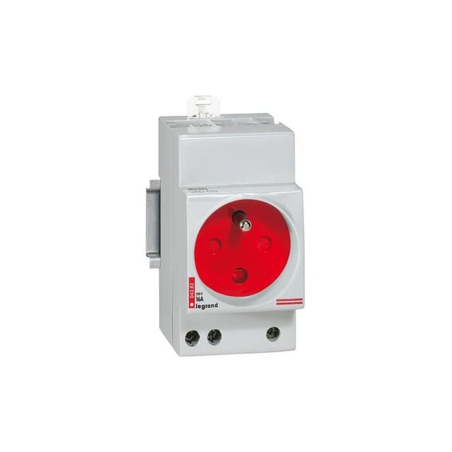 Modularsteckdose 2P+Z 10/16A mit Abdeckung für Schiene G382 004282
