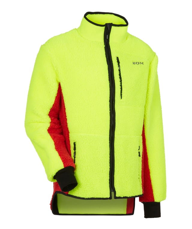 KOX - Faserpelzjacke Gelb/Rot Größe 54/56