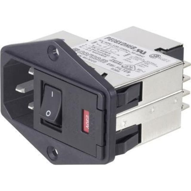 6-6609107-8 PS0SXDS6B=C1175 Netzfilter mit Schalter, mit 2 Sicherungen, mit Kaltgerä - Te Connectivity
