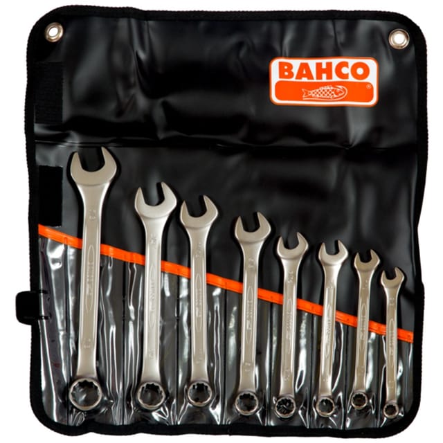 Satz Ring-Maulschlüssel, Zoll - 8 -tlg., in Kunststofftasche, 3/8-7/8 - Bahco