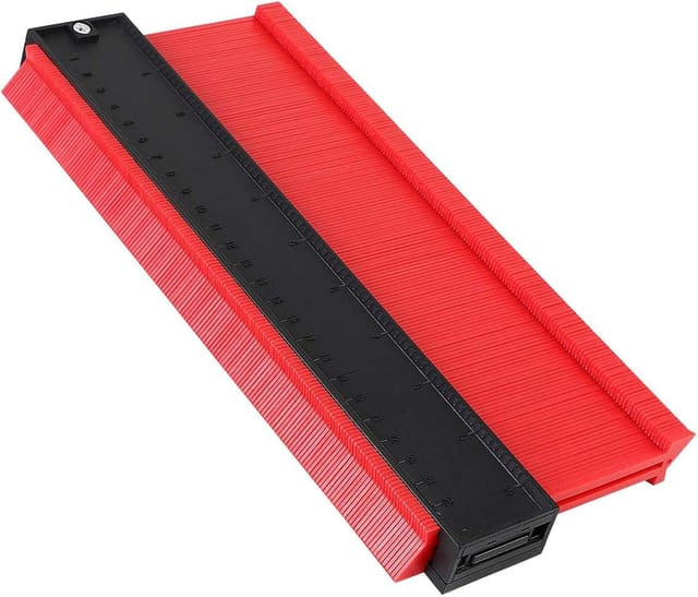 Ccykxa 10'/25cm Verdickungslehre-duplizierungswerkzeug Konturlehre-messlehren-duplizierungswerkzeug Für Die Genaue Messung Der Laminatholzmarkierung (rot)