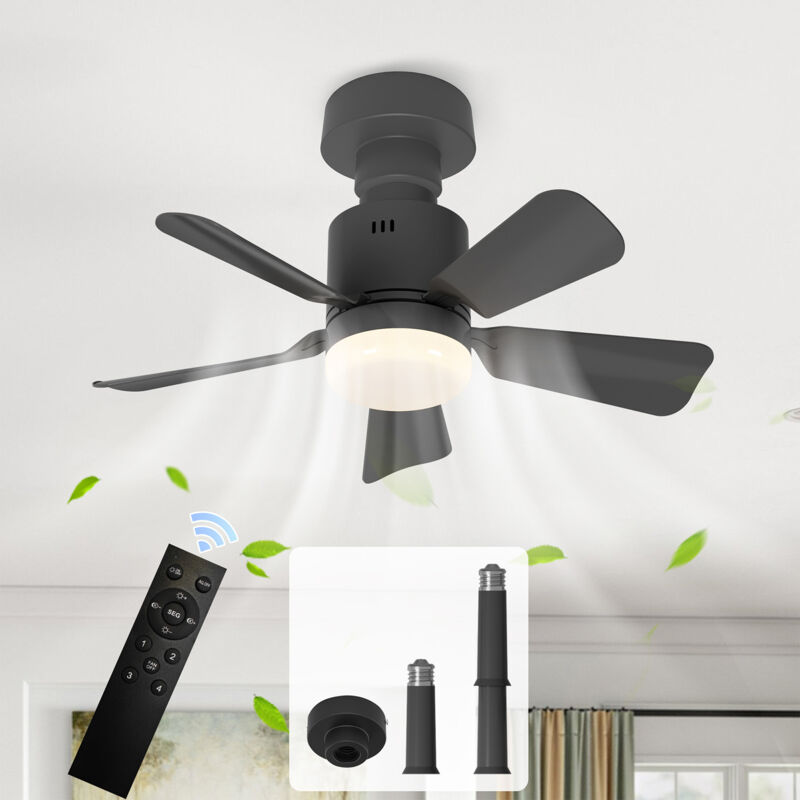 Leiser 45-cm-deckenventilator Mit Dimmbarer Led-beleuchtung, Fernbedienung, 3 Geschwindigkeitsstufen, Einfacher Installation, Geeignet Für Räume Bis Zu 15 M²
