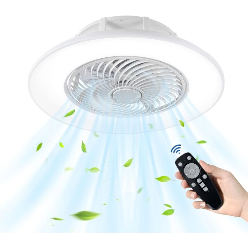 36-w-led-deckenventilator, Dimmbar, Mit Fernbedienung, 8 Flügeln, Farbtemperatur 2800 K–6500 K, Lichtstrom 4600 Lm