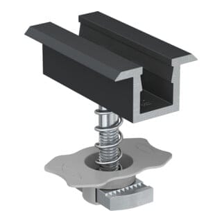 Mittelklemme vormontiert pm c 38-44 al schwarz 10 Stk - Fischer