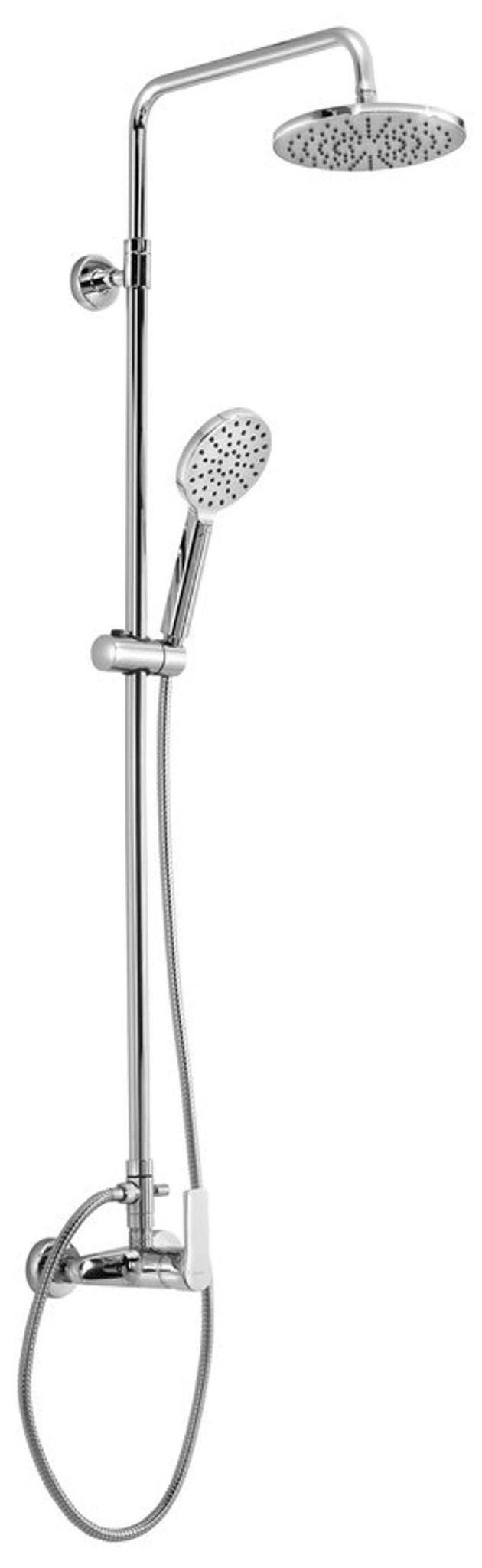 Sapho Pax - Duschset Mit Armatur, Durchmesser 20 Cm, 2 Strahlarten, Chrom Xa139