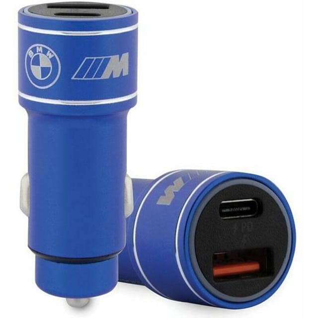 BMW M Edition – Schnellladung USB-C & USB-A PD 18 W + QC 3.0 18 W Autoladegerät (blau)