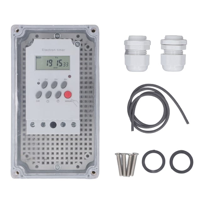 Eosnow - Schwimmbadpumpen -Timer wasserdichtes digitaler Box programmierbarer Zeitregelschalter für Heizungs -Spa -Motor ac 220V