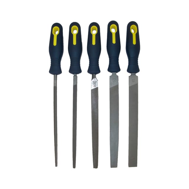 Drakkar Equipement - Blue-Dan Feilensatz (Werkstatt) mit 2k-Heft Feile schlicht Hieb 2 200mm 5-teilig