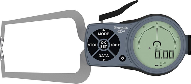 Außenschnelltaster mit Analog-/Digitalanzeige 0-20 mm