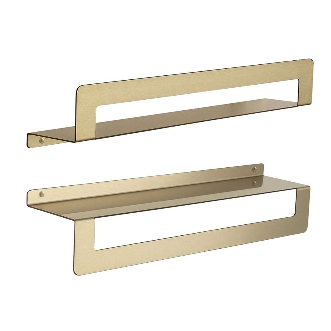 Sapho Gedy Cleo - Ablage Mit Handtuchhalter, 50 Cm, Mattgold 2019885